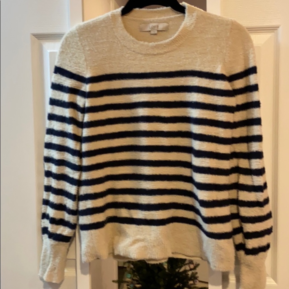 Striped Fuzzy Sweater